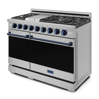Gordon Ramsay Collection by Thor Kitchen 48" Freestanding Professional Gas Range - RSG48E-BLU|Cuisinière à gaz amovible de style professionnel collection Gordon Ramsay de Thor Kitchen de 48 po - RSG48E-BLU