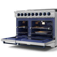 Gordon Ramsay Collection by Thor Kitchen 48" Freestanding Professional Gas Range - RSG48E-BLU|Cuisinière à gaz amovible de style professionnel collection Gordon Ramsay de Thor Kitchen de 48 po - RSG48E-BLU