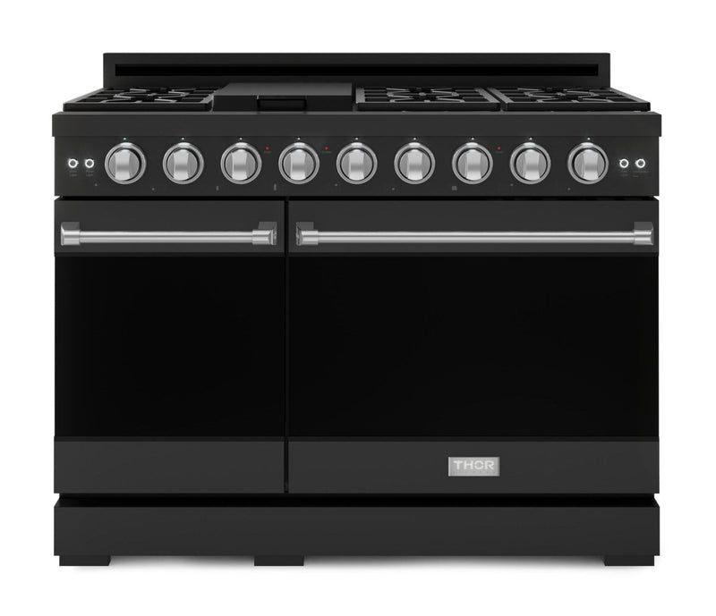 Gordon Ramsay Collection by Thor Kitchen 48" Freestanding Professional Gas Range - RSG48EB-SS|Cuisinière à gaz amovible de style professionnel collection Gordon Ramsay de Thor Kitchen de 48 po - RSG48EB-SS