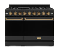 Gordon Ramsay Collection by Thor Kitchen 48" Freestanding Professional Gas Range - RSG48EB-RSG|Cuisinière à gaz amovible de style professionnel collection Gordon Ramsay de Thor Kitchen de 48 po - RSG48EB-RSG