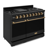 Gordon Ramsay Collection by Thor Kitchen 48" Freestanding Professional Gas Range - RSG48EB-RSG|Cuisinière à gaz amovible de style professionnel collection Gordon Ramsay de Thor Kitchen de 48 po - RSG48EB-RSG