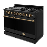 Gordon Ramsay Collection by Thor Kitchen 48" Freestanding Professional Gas Range - RSG48EB-RSG|Cuisinière à gaz amovible de style professionnel collection Gordon Ramsay de Thor Kitchen de 48 po - RSG48EB-RSG