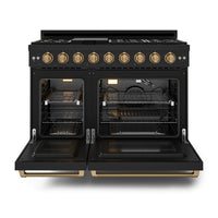 Gordon Ramsay Collection by Thor Kitchen 48" Freestanding Professional Gas Range - RSG48EB-RSG|Cuisinière à gaz amovible de style professionnel collection Gordon Ramsay de Thor Kitchen de 48 po - RSG48EB-RSG