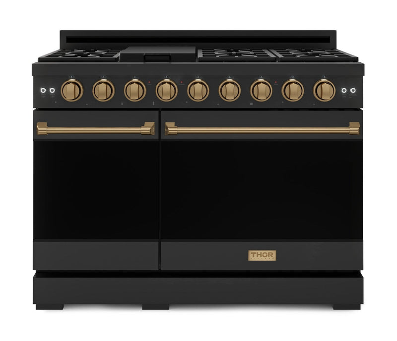 Gordon Ramsay Collection by Thor Kitchen 48" Freestanding Professional Gas Range - RSG48EB-RSG|Cuisinière à gaz amovible de style professionnel collection Gordon Ramsay de Thor Kitchen de 48 po - RSG48EB-RSG