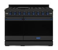 Gordon Ramsay Collection by Thor Kitchen 48" Freestanding Professional Gas Range - RSG48EB-BLU|Cuisinière à gaz amovible de style professionnel collection Gordon Ramsay de Thor Kitchen de 48 po - RSG48EB-BLU