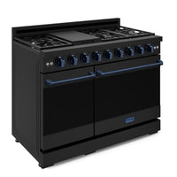Gordon Ramsay Collection by Thor Kitchen 48" Freestanding Professional Gas Range - RSG48EB-BLU|Cuisinière à gaz amovible de style professionnel collection Gordon Ramsay de Thor Kitchen de 48 po - RSG48EB-BLU