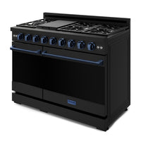 Gordon Ramsay Collection by Thor Kitchen 48" Freestanding Professional Gas Range - RSG48EB-BLU|Cuisinière à gaz amovible de style professionnel collection Gordon Ramsay de Thor Kitchen de 48 po - RSG48EB-BLU