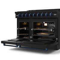 Gordon Ramsay Collection by Thor Kitchen 48" Freestanding Professional Gas Range - RSG48EB-BLU|Cuisinière à gaz amovible de style professionnel collection Gordon Ramsay de Thor Kitchen de 48 po - RSG48EB-BLU