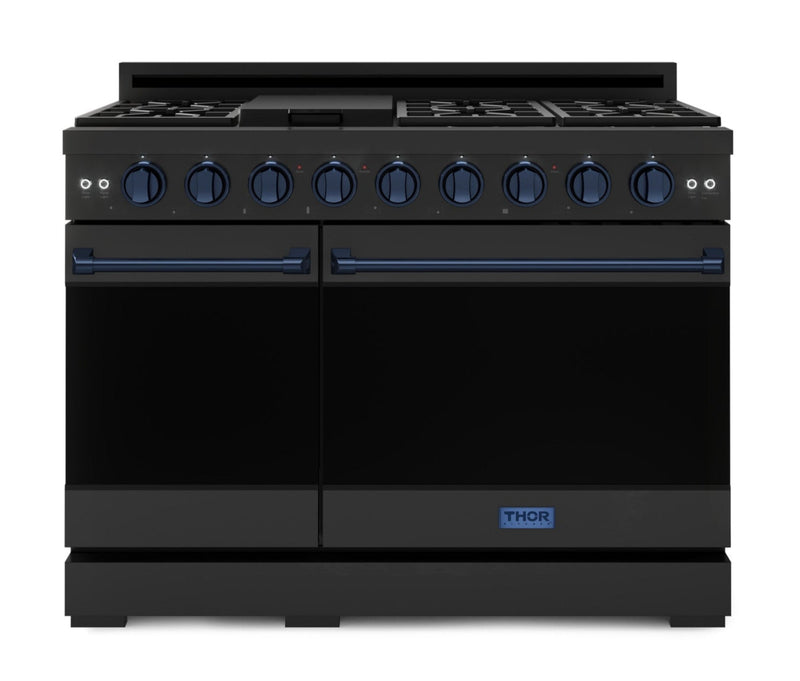 Gordon Ramsay Collection by Thor Kitchen 48" Freestanding Professional Gas Range - RSG48EB-BLU|Cuisinière à gaz amovible de style professionnel collection Gordon Ramsay de Thor Kitchen de 48 po - RSG48EB-BLU