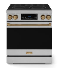 Gordon Ramsay Collection by Thor Kitchen 30" Freestanding Professional Electric Range with Tilt Panel Touch Control - RSE30-BRZ|Cuisinière électrique amovible de style professionnel collection Gordon Ramsay de Thor Kitchen de 30 po - RSE30-BRZ