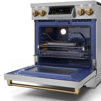 Gordon Ramsay Collection by Thor Kitchen 30" Freestanding Professional Electric Range with Tilt Panel Touch Control - RSE30-BRZ|Cuisinière électrique amovible de style professionnel collection Gordon Ramsay de Thor Kitchen de 30 po - RSE30-BRZ