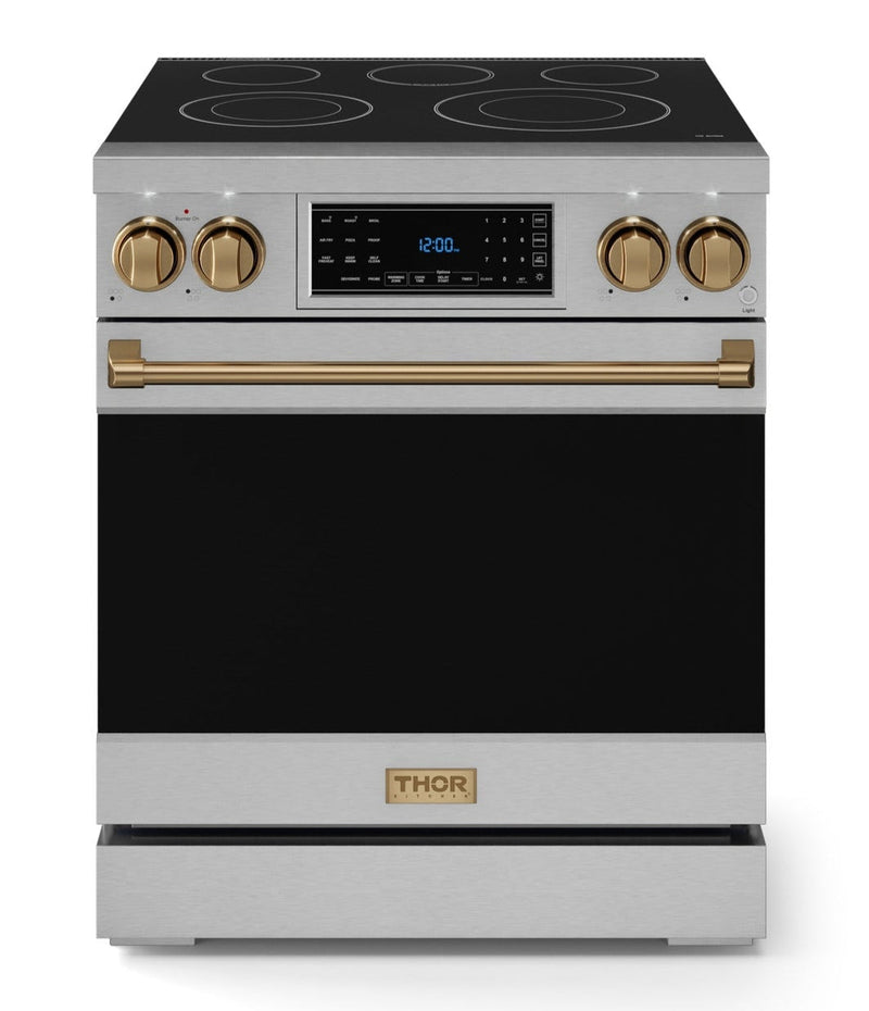 Gordon Ramsay Collection by Thor Kitchen 30" Freestanding Professional Electric Range with Tilt Panel Touch Control - RSE30-BRZ|Cuisinière électrique amovible de style professionnel collection Gordon Ramsay de Thor Kitchen de 30 po - RSE30-BRZ