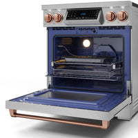 Gordon Ramsay Collection by Thor Kitchen 30" Freestanding Professional Electric Range with Tilt Panel Touch Control - RSE30B-RSG|Cuisinière électrique amovible de style professionnel collection Gordon Ramsay de Thor Kitchen de 30 po - RSE30B-RSG