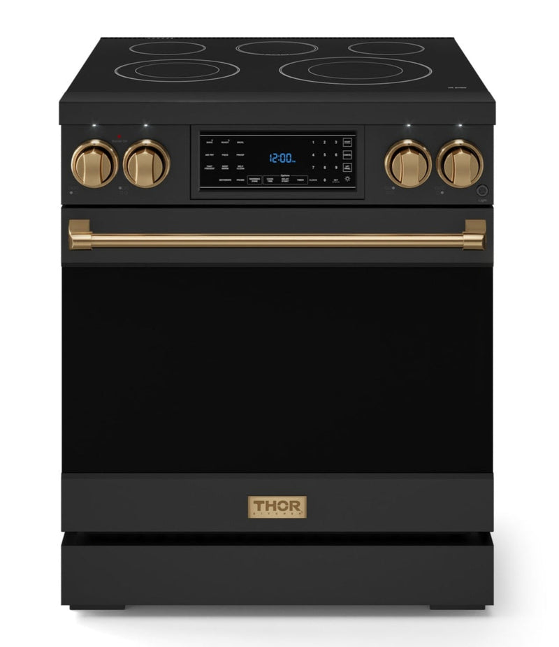 Gordon Ramsay Collection by Thor Kitchen 30" Freestanding Professional Electric Range with Tilt Panel Touch Control - RSE30B-BRZ|Cuisinière électrique amovible de style professionnel collection Gordon Ramsay de Thor Kitchen de 30 po - RSE30B-BRZ