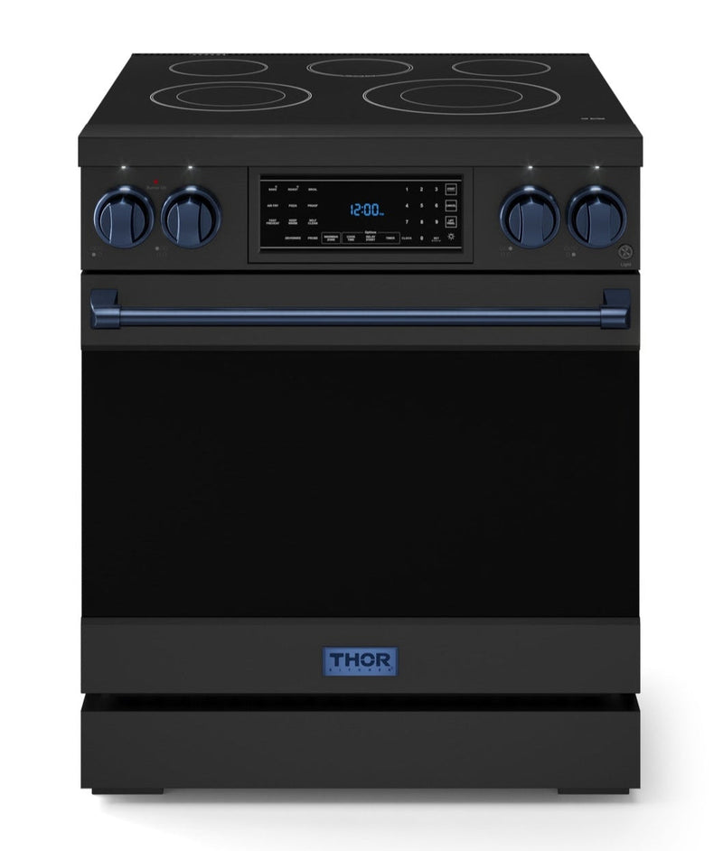 Gordon Ramsay Collection by Thor Kitchen 30" Freestanding Professional Electric Range with Tilt Panel Touch Control - RSE30B-BLU|Cuisinière électrique amovible de style professionnel collection Gordon Ramsay de Thor Kitchen de 30 po - RSE30B-BLU