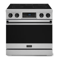 Gordon Ramsay Collection by Thor Kitchen 36" Freestanding Professional Electric Range with Tilt Panel Touch Control - RSE36-BLK|Cuisinière électrique amovible de style professionnel collection Gordon Ramsay de Thor Kitchen de 36 po - RSE36-BLK