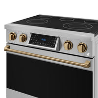 Gordon Ramsay Collection by Thor Kitchen 36" Freestanding Professional Electric Range with Tilt Panel Touch Control - RSE36-BRZ|Cuisinière électrique amovible de style professionnel collection Gordon Ramsay de Thor Kitchen de 36 po - RSE36-BRZ