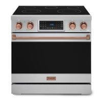 Gordon Ramsay Collection by Thor Kitchen 36" Freestanding Professional Electric Range with Tilt Panel Touch Control - RSE36-RSG|Cuisinière électrique amovible de style professionnel collection Gordon Ramsay de Thor Kitchen de 36 po - RSE36-RSG