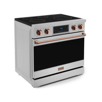 Gordon Ramsay Collection by Thor Kitchen 36" Freestanding Professional Electric Range with Tilt Panel Touch Control - RSE36-RSG|Cuisinière électrique amovible de style professionnel collection Gordon Ramsay de Thor Kitchen de 36 po - RSE36-RSG