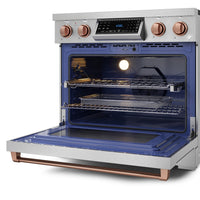 Gordon Ramsay Collection by Thor Kitchen 36" Freestanding Professional Electric Range with Tilt Panel Touch Control - RSE36-RSG|Cuisinière électrique amovible de style professionnel collection Gordon Ramsay de Thor Kitchen de 36 po - RSE36-RSG