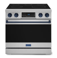 Gordon Ramsay Collection by Thor Kitchen 36" Freestanding Professional Electric Range with Tilt Panel Touch Control - RSE36-BLU|Cuisinière électrique amovible de style professionnel collection Gordon Ramsay de Thor Kitchen de 36 po - RSE36-BLU