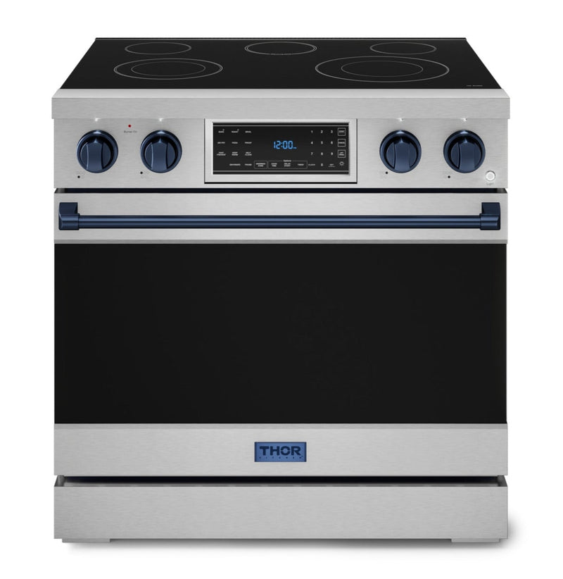 Gordon Ramsay Collection by Thor Kitchen 36" Freestanding Professional Electric Range with Tilt Panel Touch Control - RSE36-BLU|Cuisinière électrique amovible de style professionnel collection Gordon Ramsay de Thor Kitchen de 36 po - RSE36-BLU