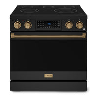 Gordon Ramsay Collection by Thor Kitchen 36" Freestanding Professional Electric Range with Tilt Panel Touch Control - RSE36B-BRZ|Cuisinière électrique amovible de style professionnel collection Gordon Ramsay de Thor Kitchen de 36 po - RSE36B-BRZ
