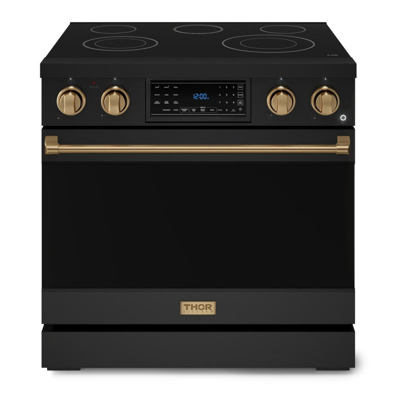 Gordon Ramsay Collection by Thor Kitchen 36" Freestanding Professional Electric Range with Tilt Panel Touch Control - RSE36B-BRZ|Cuisinière électrique amovible de style professionnel collection Gordon Ramsay de Thor Kitchen de 36 po - RSE36B-BRZ
