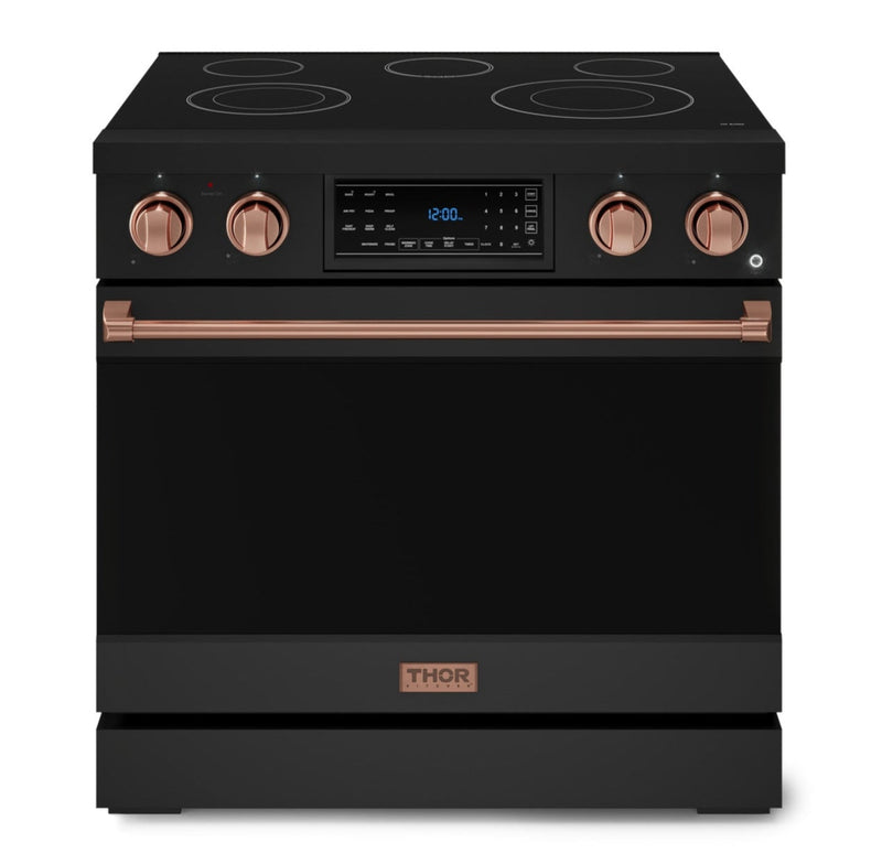 Gordon Ramsay Collection by Thor Kitchen 36" Freestanding Professional Electric Range with Tilt Panel Touch Control - RSE36B-RSG|Cuisinière électrique amovible de style professionnel collection Gordon Ramsay de Thor Kitchen de 36 po - RSE36B-RSG