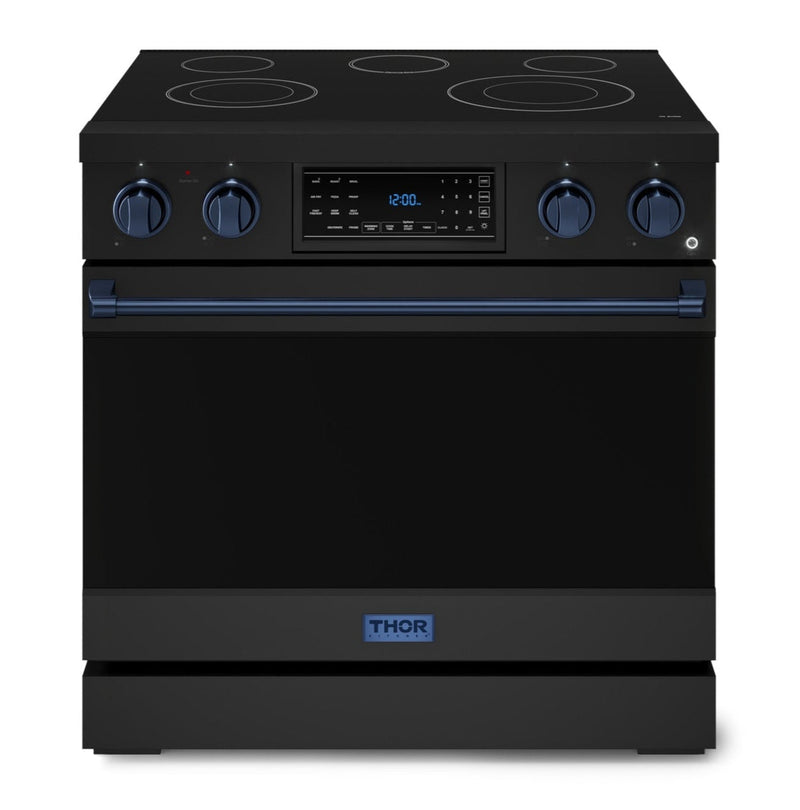 Gordon Ramsay Collection by Thor Kitchen 36" Freestanding Professional Electric Range with Tilt Panel Touch Control - RSE36B-BLU|Cuisinière électrique amovible de style professionnel collection Gordon Ramsay de Thor Kitchen de 36 po - RSE36B-BLU