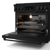 Gordon Ramsay Collection by Thor Kitchen 36" Freestanding Professional Gas Range with Tilt Panel Touch Control - RSG36B|Cuisinière à gaz amovible de style professionnel collection Gordon Ramsay de Thor Kitchen de 36 po - RSG36B