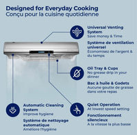 Hauslane 30-Inch Under Cabinet Stainless Steel Range Hood - UC-C400SS-30|Hotte de cuisinière sous l'armoire Hauslane de 30 po en acier inoxydable - UC-C400SS-30