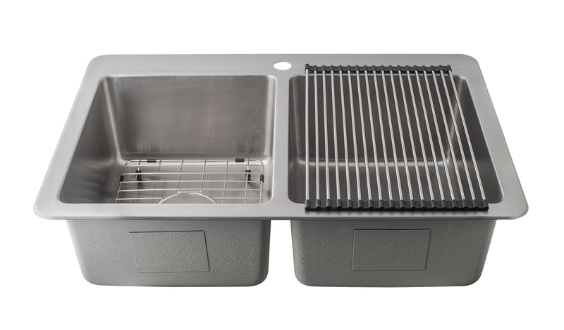 Ancona Valencia Series 33" 50/50 Dual Mount Kitchen Sink - AN-3335