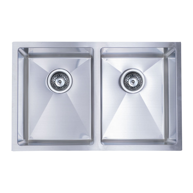 Bristol Sinks Undermount Stainless Steel Double Kitchen Sink - B1911|Évier de cuisine à cuve double sous plan Bristol Sinks en acier inoxydable - B1911