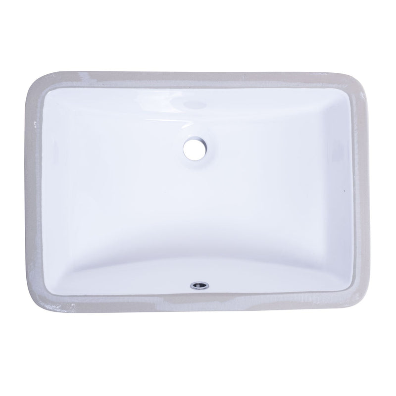 Bristol Sinks Vitreous China Rectangular Undermount Bathroom Sink - B606|Lavabo de salle de bain rectangulaire sous plan Bristol Sinks en porcelaine vitrifiée - B606
