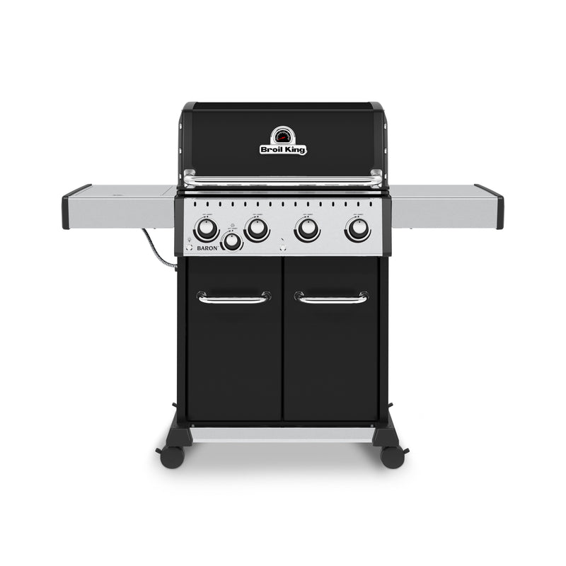 Broil King Baron™ 440 Pro Natural Gas Grill with Side Burner in Black - 875227|Gril à gaz naturel BaronMC 440 PRO noir de Broil King avec brûleur latéral - 875227