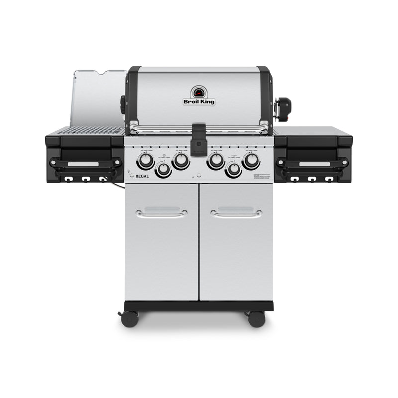 Broil King Regal™ S 490 Pro IR Propane Gas Grill with Infrared Side Burner & Rear Rotisserie Burner - 956944|Gril à gaz propane RegalMC S 490 PRO IR de Broil King avec brûleur latéral à infrarouge et brûleur arrière de rôtisserie - 956944