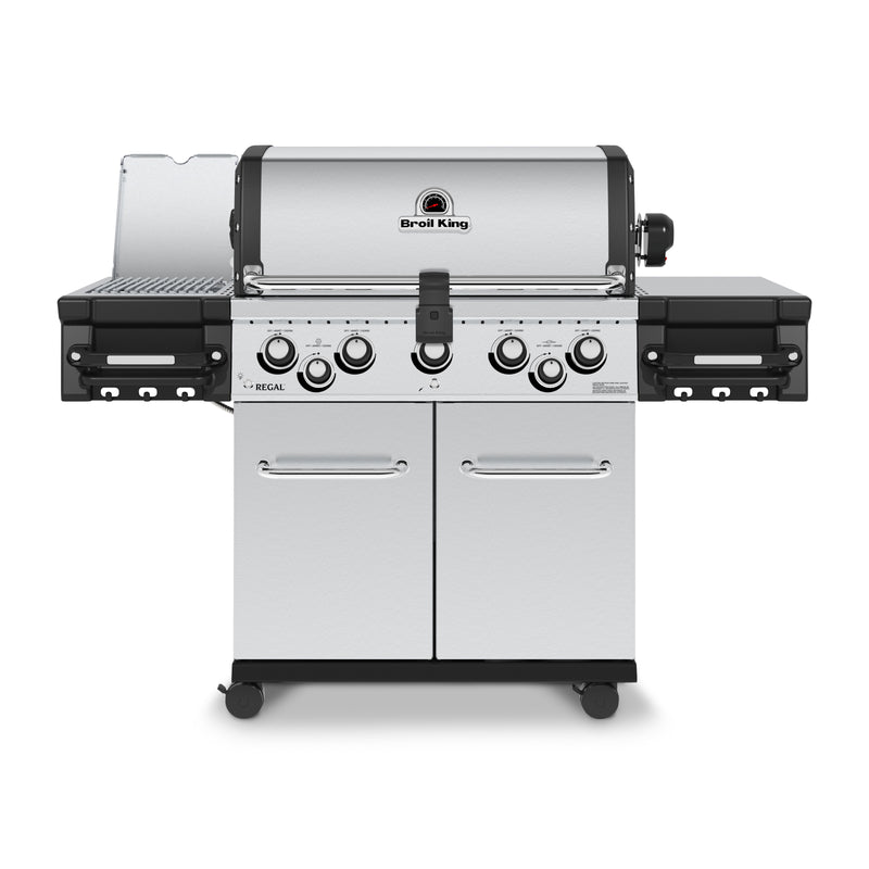 Broil King Regal™ S 590 Pro IR Propane Gas Grill with Infrared Side Burner & Rear Rotisserie Burner - 958944|Gril à gaz propane RegalMC S 590 PRO IR de Broil King avec brûleur latéral à infrarouge et brûleur arrière de rôtisserie - 958944