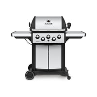 Broil King Signet™ 390 Natural Gas Grill with Side Burner & Rear Rotisserie Burner in Stainless Steel - 946887|Gril à gaz naturel SignetMC 390 en acier inoxydable de Broil King avec brûleur latéral et brûleur arrière de rôtisserie - 946887
