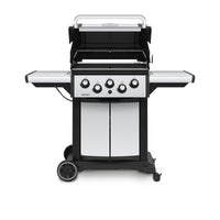 Broil King Signet™ 390 Natural Gas Grill with Side Burner & Rear Rotisserie Burner in Stainless Steel - 946887|Gril à gaz naturel SignetMC 390 en acier inoxydable de Broil King avec brûleur latéral et brûleur arrière de rôtisserie - 946887