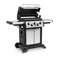 Broil King Signet™ 390 Natural Gas Grill with Side Burner & Rear Rotisserie Burner in Stainless Steel - 946887|Gril à gaz naturel SignetMC 390 en acier inoxydable de Broil King avec brûleur latéral et brûleur arrière de rôtisserie - 946887