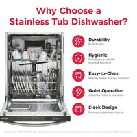 Stainless steel Frigidaire 24" Stainless Steel Tub DW- FFBD2420US | FBD2420S