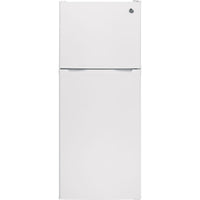 White GE 11.55 cu.ft. Top Freezer Refrigerator - GPE12FGKWW | GPE12FGW