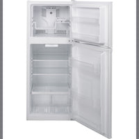 White GE 11.55 cu.ft. Top Freezer Refrigerator - GPE12FGKWW | GPE12FGW