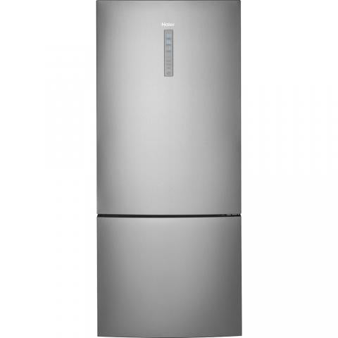 Stainless Steel Haier 15 Cu. Ft. Bottom Freezer Swing Door Refrigerator - HRB15N3BGS | HRB15N3S