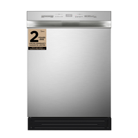 Midea 24" Front-Control Dishwasher with Interior Light - MDF24P2BST | Lave-vaisselle Midea de 24 po avec commandes à l’avant et éclairage intérieur - MDF24P2BST | MDF24P2T