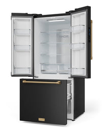 Gordon Ramsay Collection by Thor Kitchen 30" 17.5 Cu. Ft. Counter-Depth French-Door Refrigerator - RF3017FFD00-BRZ|Réfrigérateur collection Gordon Ramsay de Thor Kitchen de 30 po et de 17,5 pi3 de profondeur comptoir à portes françaises - RF3017FFD00-BRZ