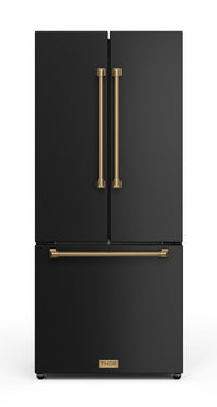 Gordon Ramsay Collection by Thor Kitchen 30" 17.5 Cu. Ft. Counter-Depth French-Door Refrigerator - RF3017FFD00-BRZ|Réfrigérateur collection Gordon Ramsay de Thor Kitchen de 30 po et de 17,5 pi3 de profondeur comptoir à portes françaises - RF3017FFD00-BRZ