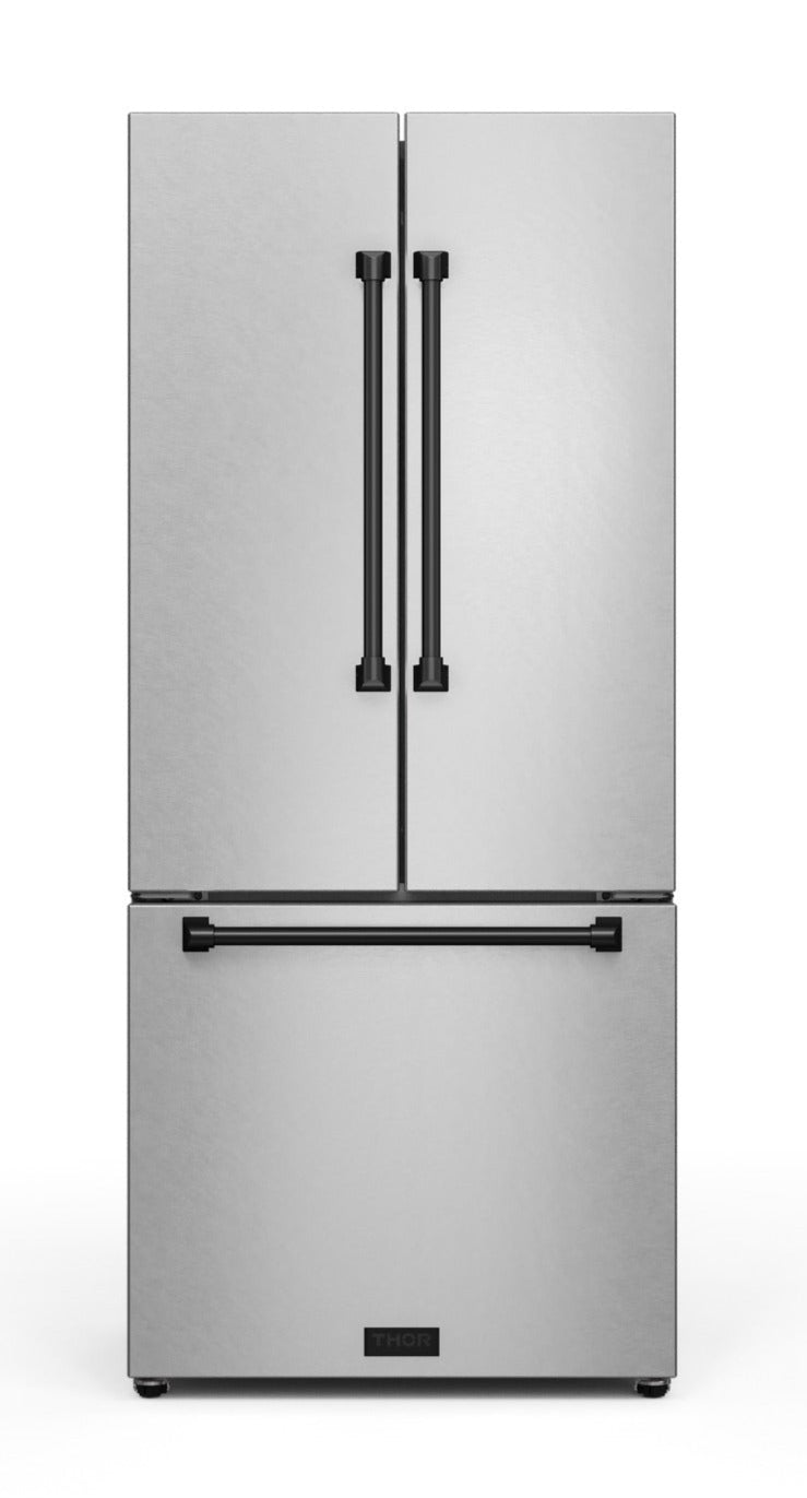 Gordon Ramsay Collection by Thor Kitchen 30" 17.5 Cu. Ft. Counter-Depth French-Door Refrigerator - RF3017FFD99-BLK|Réfrigérateur collection Gordon Ramsay de Thor Kitchen de 30 po et de 17,5 pi3 de profondeur comptoir à portes françaises - RF3017FFD99-BLK