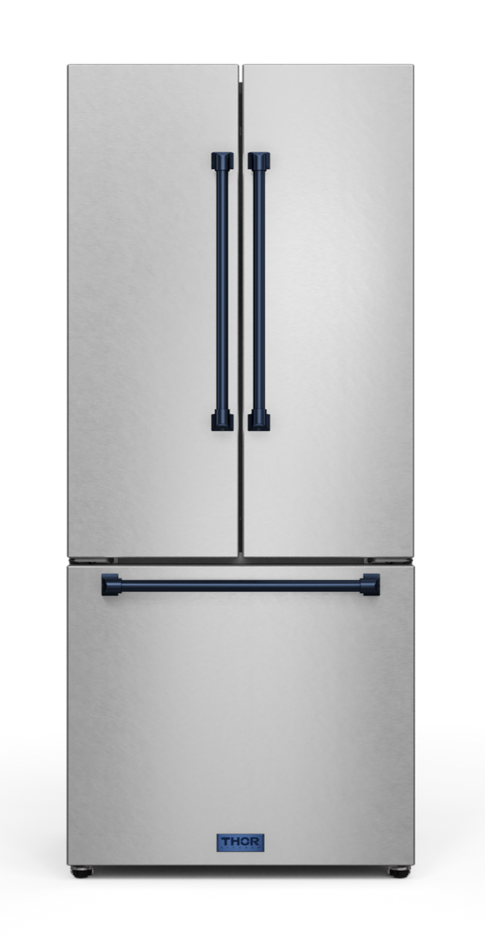 Gordon Ramsay Collection by Thor Kitchen 30" 17.5 Cu. Ft. Counter-Depth French-Door Refrigerator - RF3017FFD99-BLU|Réfrigérateur collection Gordon Ramsay de Thor Kitchen de 30 po et de 17,5 pi3 de profondeur comptoir à portes françaises - RF3017FFD99-BLU
